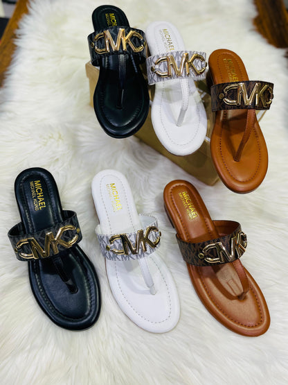 M-I-C-H-A-E-L K-O-R-S Flats – Elegant Women Footwear (Brown)