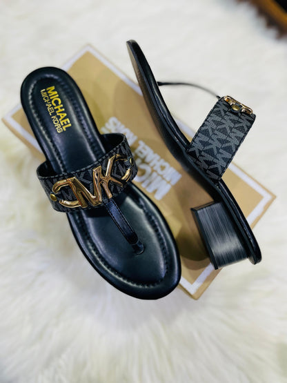 M-I-C-H-A-E-L K-O-R-S Flats – Elegant Women Footwear (Black)