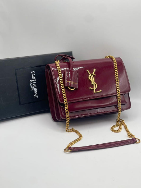 C-H-A-N-E-L 25 Small Handbag – Elegant Women Bag (Maroon)