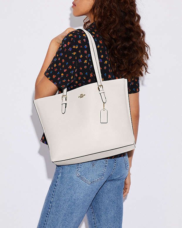C-O-A-C-H Mollie Tote Women Bag – Signature Canvas Edition (White)