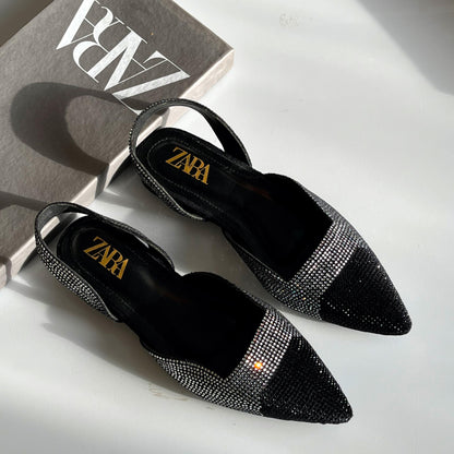 Z-A-R-A Flat Slippers – Everyday Women Footwear (Black)