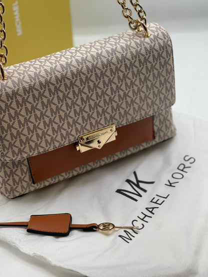 M-I-C-H-A-E-L K-O-R-S Cece Medium Logo Shoulder Women Bag – Signature Edition (White)