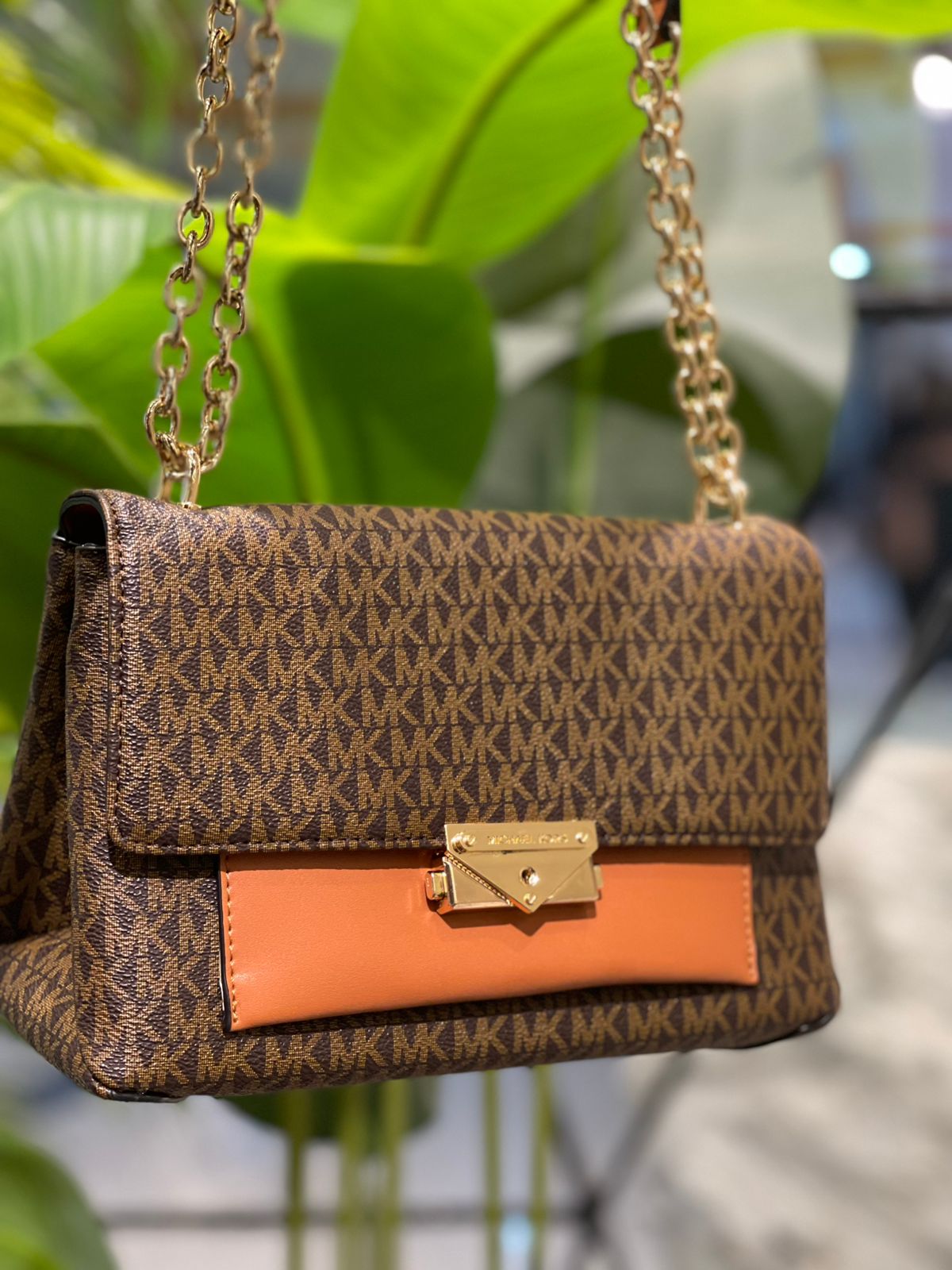 M-I-C-H-A-E-L K-O-R-S Cece Medium Logo Shoulder Women Bag – Signature Edition (Brown)