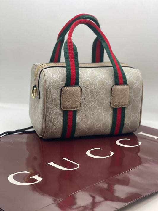 G-U-C-C-I Luxury Mini Monogram Crossbody Women Bag – Premium Class (Brown/Beige)