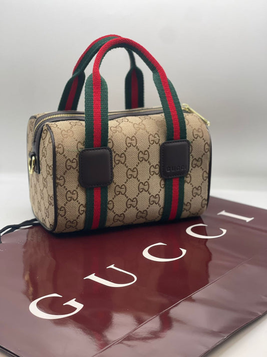 G-U-C-C-I Luxury Mini Monogram Crossbody Women Bag – Premium Class (Brown/Black)