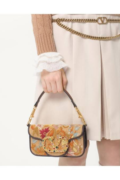 V-A-L-E-N-T-I-N-O G-A-R-A-V-A-N-I Locò Small Jewel VLogo Convertible Women Bag – Super Premium Edition (Beige)