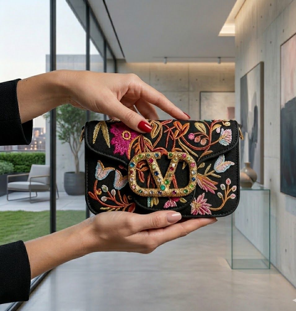 V-A-L-E-N-T-I-N-O G-A-R-A-V-A-N-I Locò Small Jewel VLogo Convertible Women Bag – Super Premium Edition (Black)