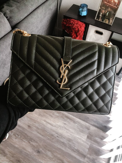 Y-S-L Crossbody Women Bag – Chain Edition (Black/Gold)