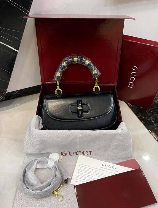 G-U-C-C-I Bamboo 1947 Crossbody Women Bag – Premium Edition (Black)