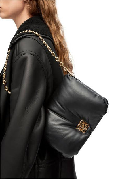 L-O-E-W-E Goya Puffer Shoulder Women Bag – Luxury Edition (Black)