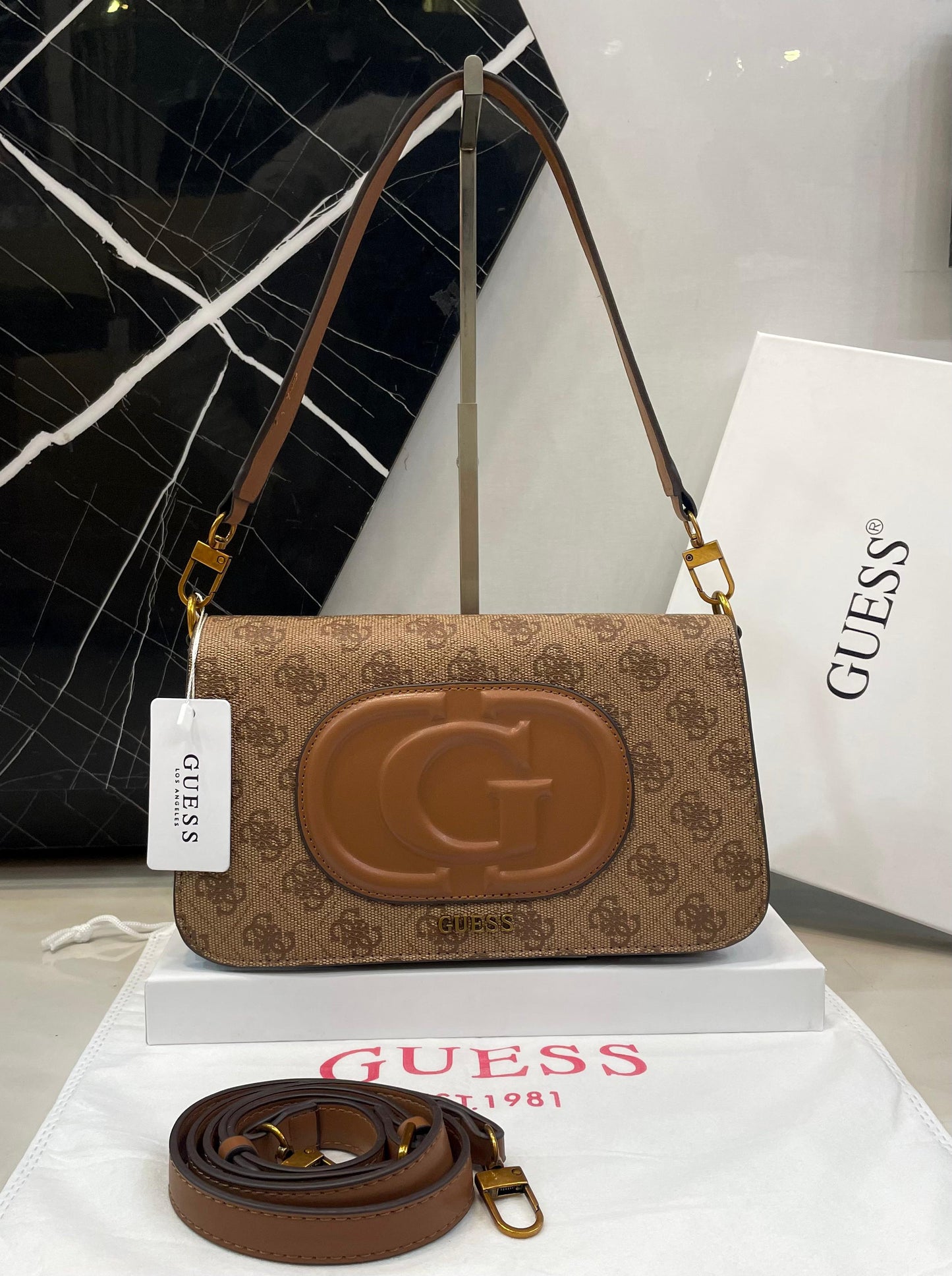 G-U-E-S-S Crossbody Women Bag – Master Class Edition (Brown/Beige)