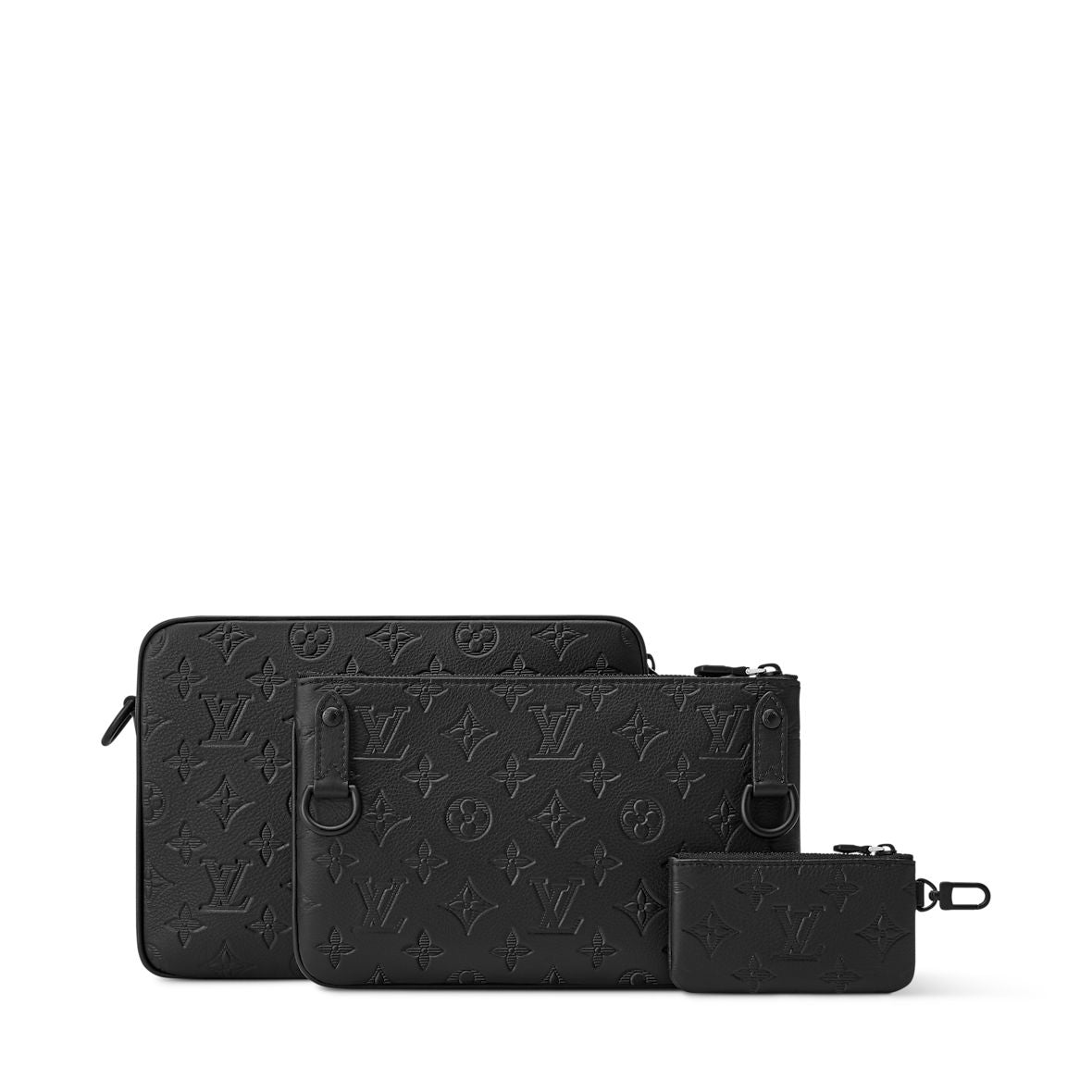L-O-U-I-S V-U-I-T-T-O-N Trio Messenger Women Bag – Unisex Edition (Black)