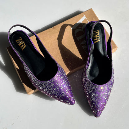 Z-A-R-A Everyday Flat Slippers – Comfort Ease Women Footwear (Purple)