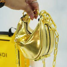 F-E-N-D-I Fendigraphy Hobo Women Bag – Statement Curve Edition (Gold)