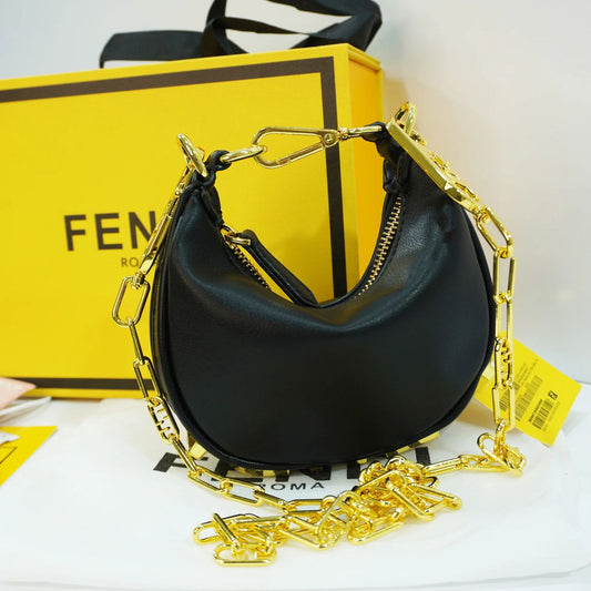 F-E-N-D-I Fendigraphy Hobo Women Bag – Statement Curve Edition (Black)