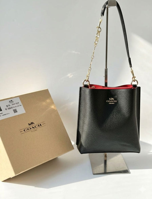 C-O-A-C-H Small Town Bucket Women Bag – Signature Canvas Master Series (Black)