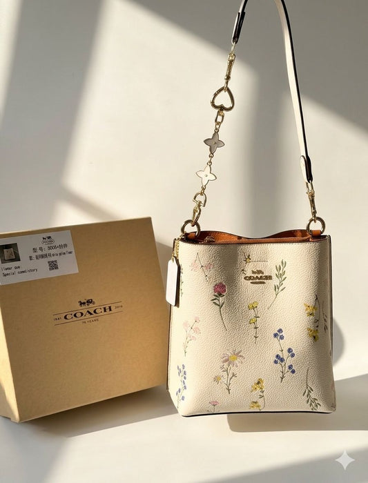 C-O-A-C-H Small Town Bucket Women Bag – Signature Canvas Master Series (White-2)