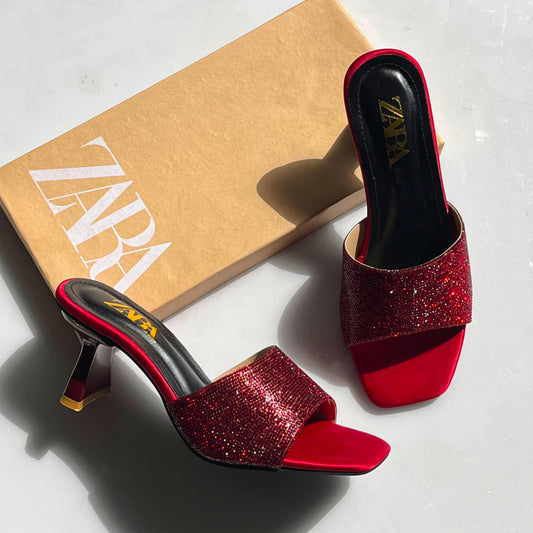 Z-A-R-A Classic Heels – Everyday Elevation Women Footwear (Red)