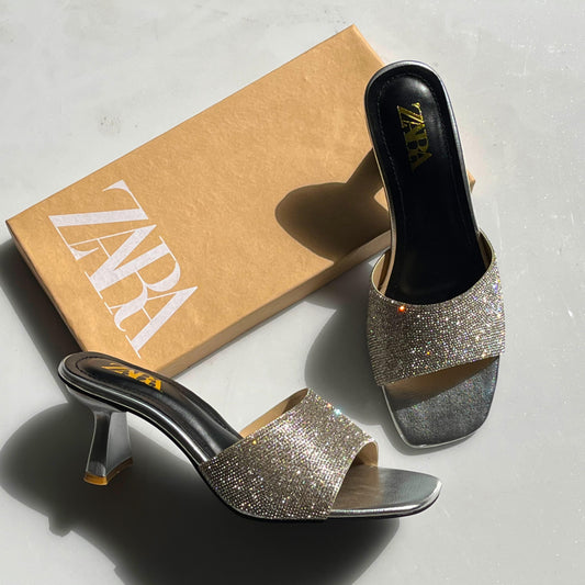 Z-A-R-A Classic Heels – Everyday Elevation Women Footwear (Silver)