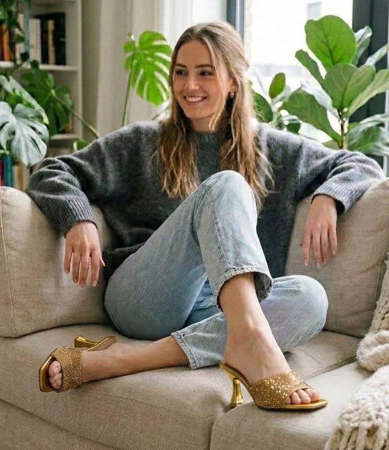 Z-A-R-A Classic Heels – Everyday Elevation Women Footwear (Gold)