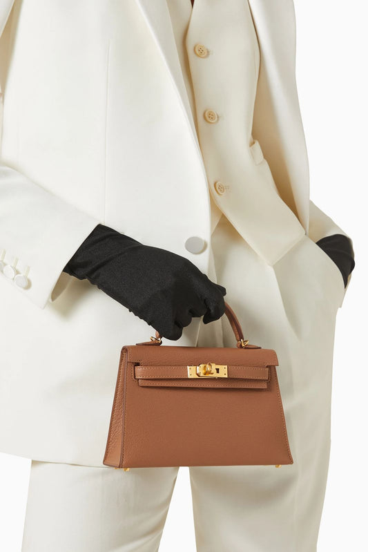 H-E-R-M-È-S Kelly 20 Mini Sellier – Petite Icon Women Bag (Brown)