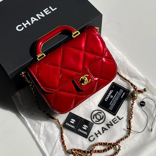 C-H-A-N-E-L Chain Crossbody Women Bag – Luxe Carry Edition (Red)