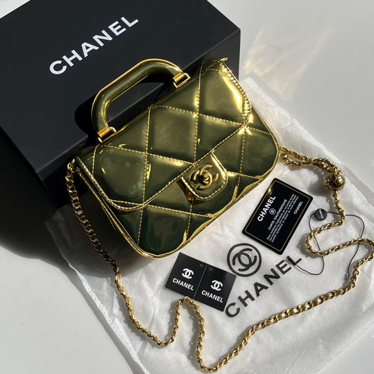 C-H-A-N-E-L Chain Crossbody Women Bag – Luxe Carry Edition (Gold)