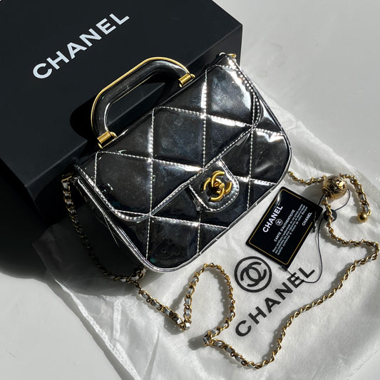 C-H-A-N-E-L Chain Crossbody Women Bag – Luxe Carry Edition (Silver)