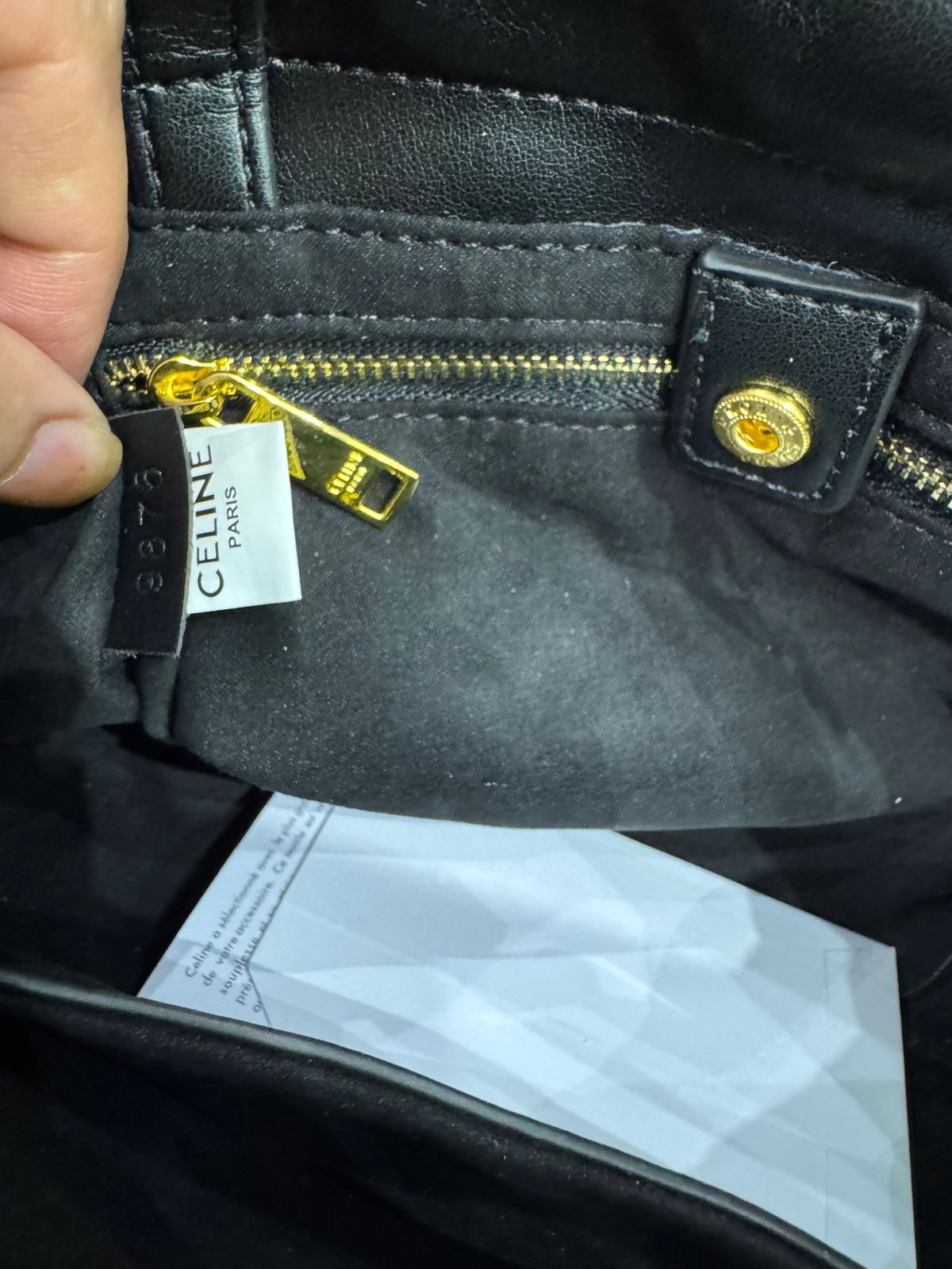 C-E-L-I-N-E Small Cabas Drawstring – Triomphe Carry Women Bag (Black)