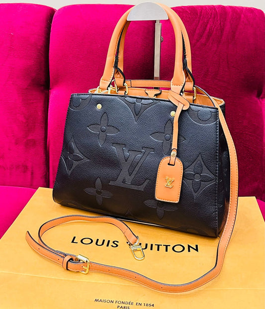 Louis Vuitton Women Bag – Soft, Premium & Elegant (Black/Brown)