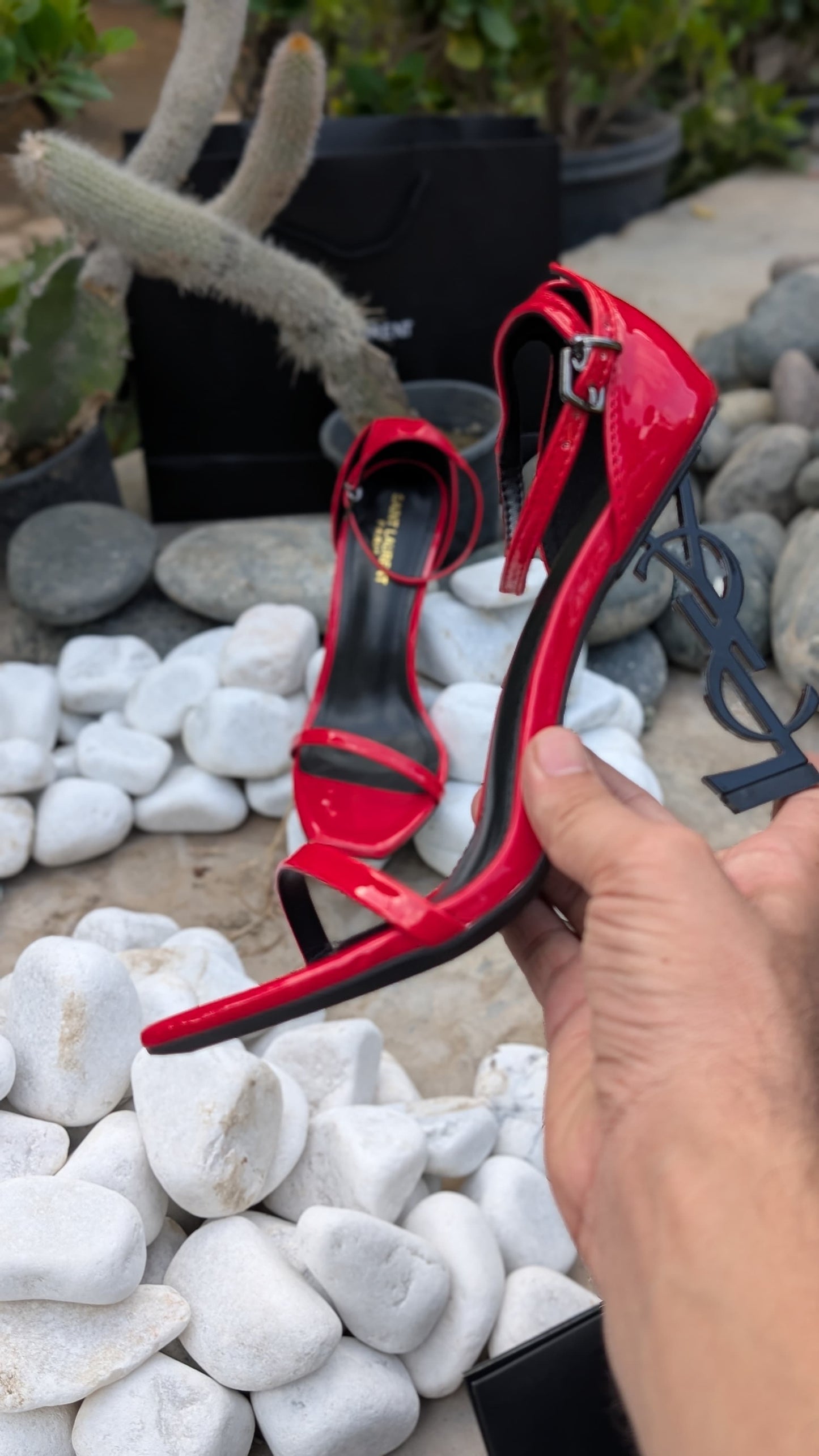 SAINT LAURENT PARIS – Luxury Heels for Women (Maroon)