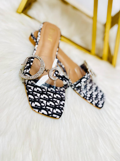 Dior D Buckle Women Slippers with Brand Box