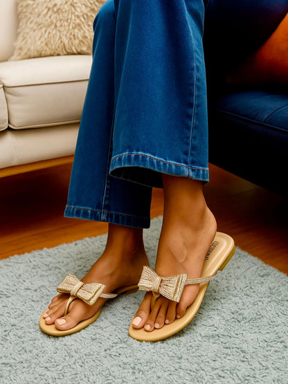 New Arrival – Jimmy Choo Tie Flat Women Slippers with Brand Box