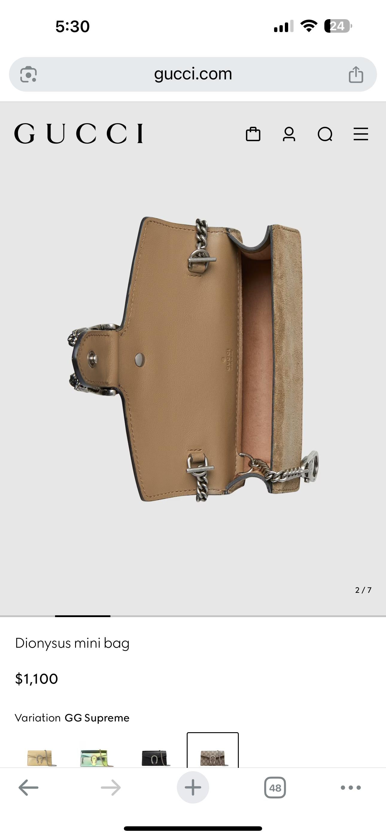 GUCCI DIONYSUS MINI – Women Bag (Master Series)(Beige)