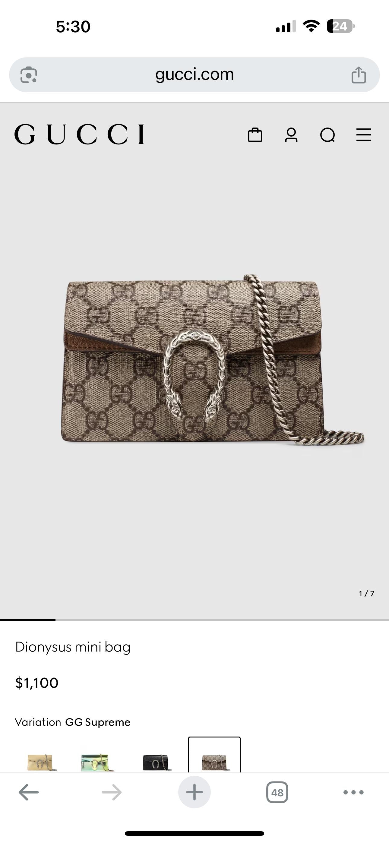 GUCCI DIONYSUS MINI – Women Bag (Master Series)(Beige)