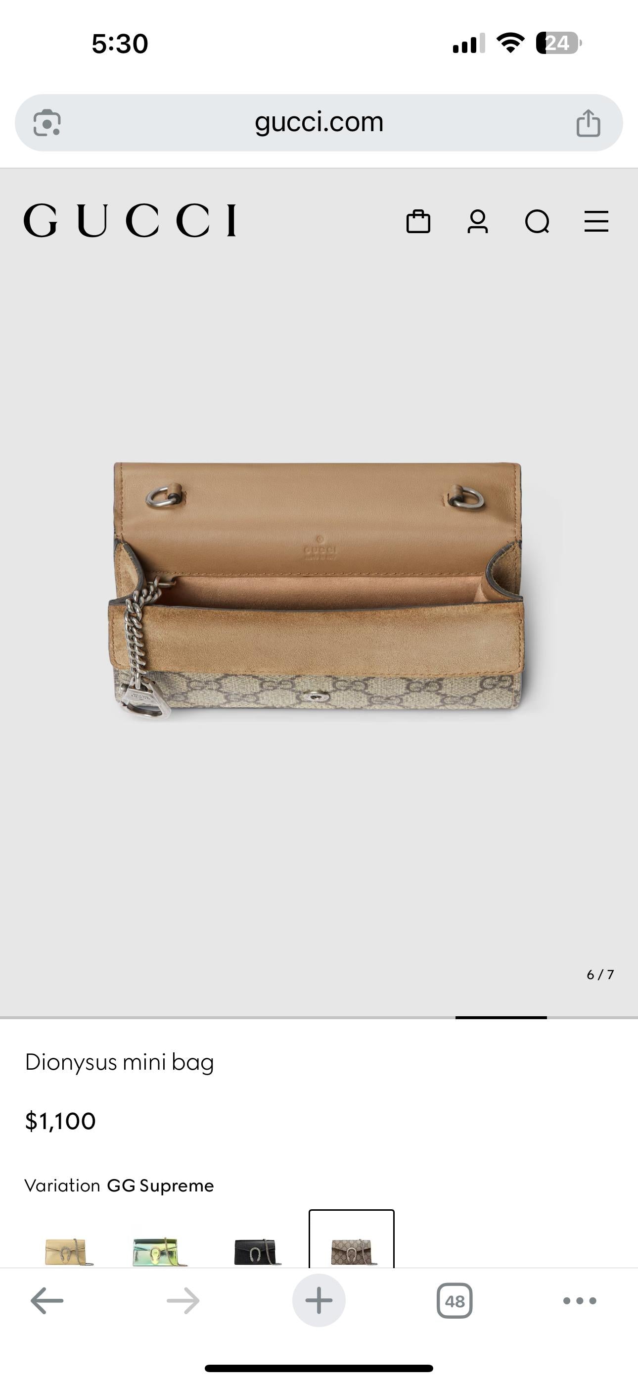 GUCCI DIONYSUS MINI – Women Bag (Master Series)(Beige)