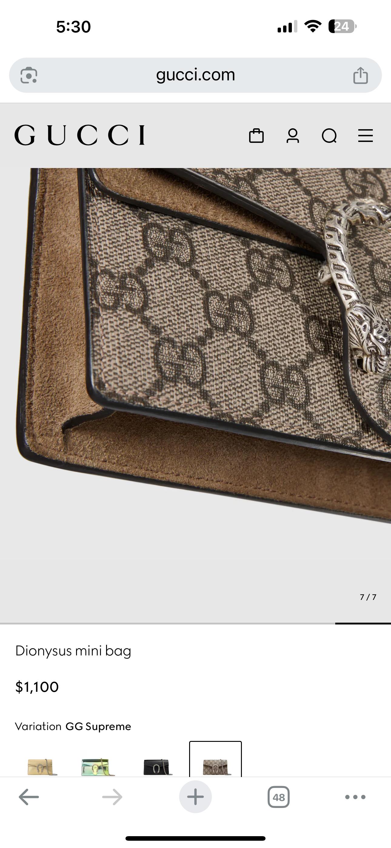 GUCCI DIONYSUS MINI – Women Bag (Master Series)(Beige)