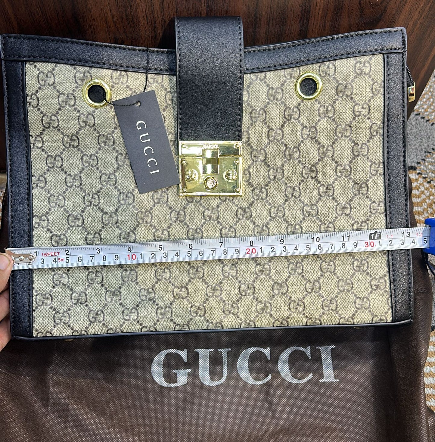 Gucci Padlock Jumbo Collection - Elegant and Versatile (Black/Gold)