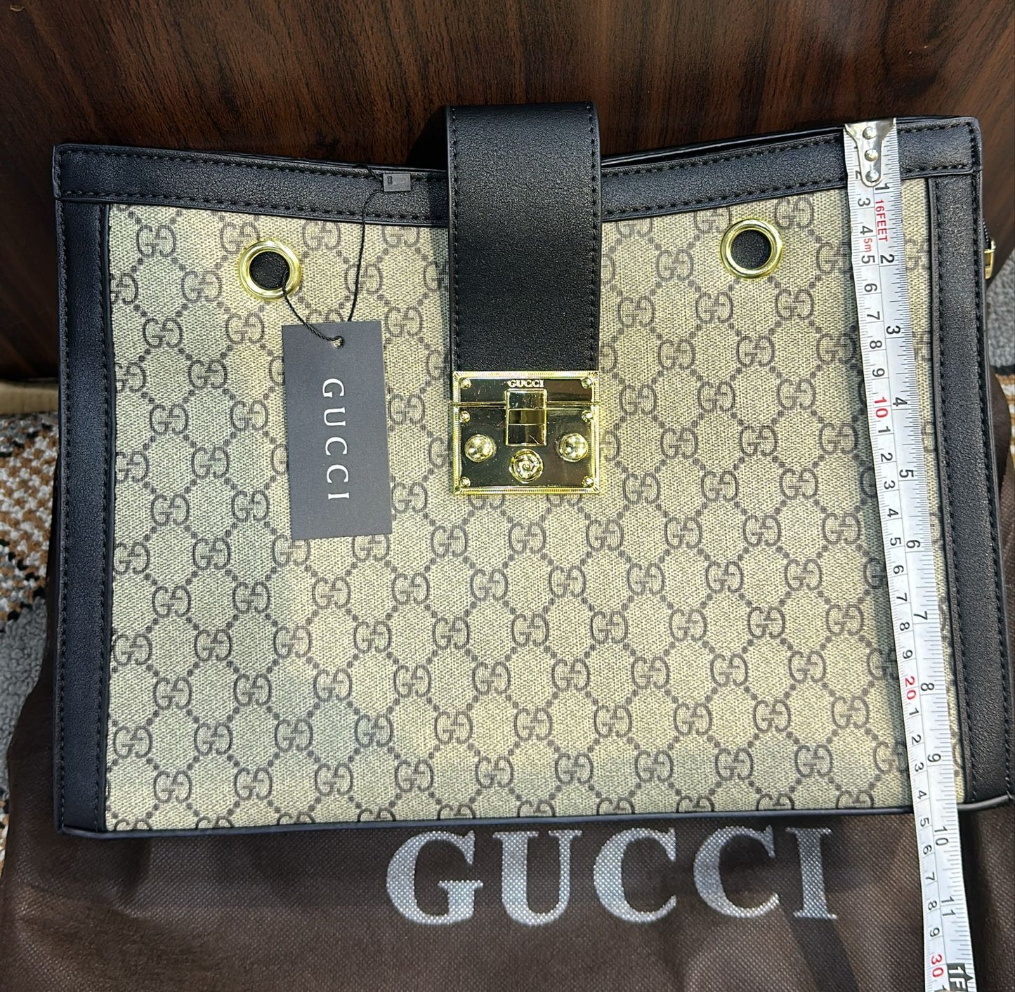 Gucci Padlock Jumbo Collection - Elegant and Versatile (Black/Gold)