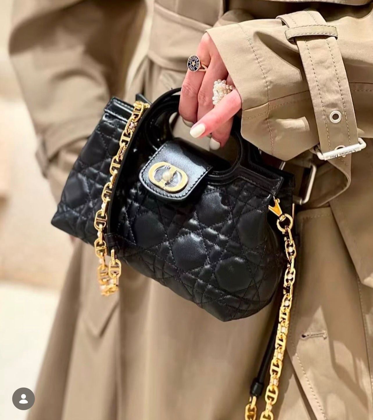 C-H-R-I-S-T-I-A-N D-I-O-R Jolie Top Handle Mini Women Bag – Elegant Edition (Black)