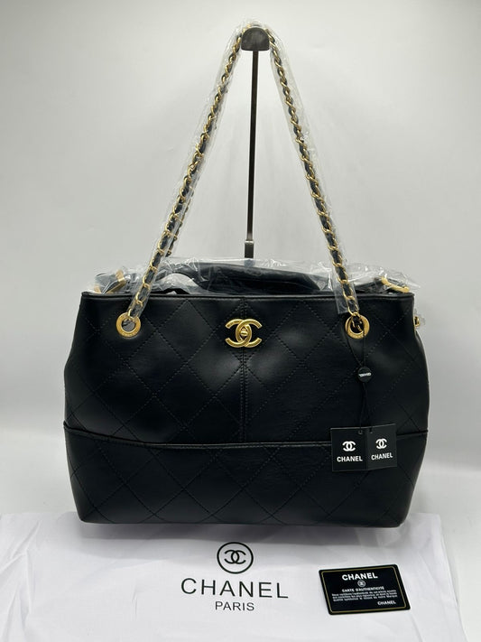C-H-A-N-E-L Lingge Tote Women Bag – Two-Tone Luxe Edition (Black)