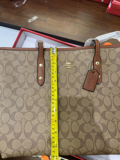 C-O-A-C-H CITY TOTE BAG IN SIGNATURE CANVAS – Women Bag (Black)