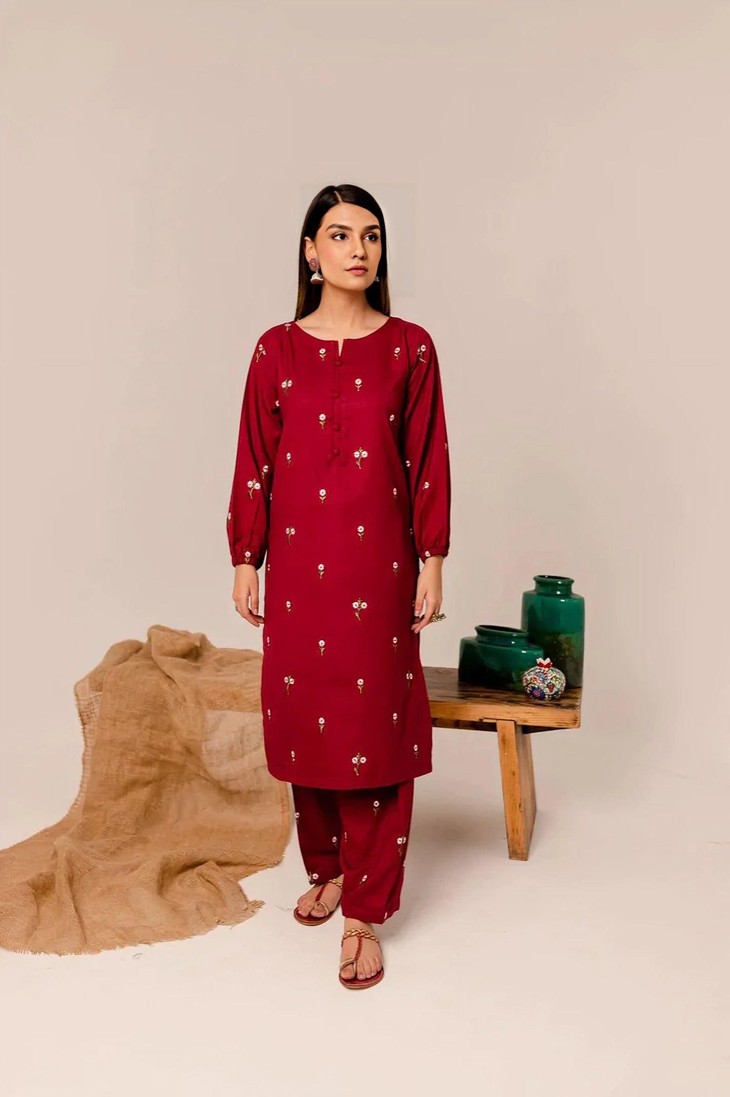 DILBER EMBROIDERED 2PCS (Red)