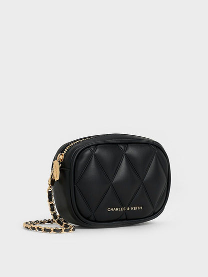 CHARLES & KEITH ARWEN QUILTED MINI BAG – Women Bag (Black)