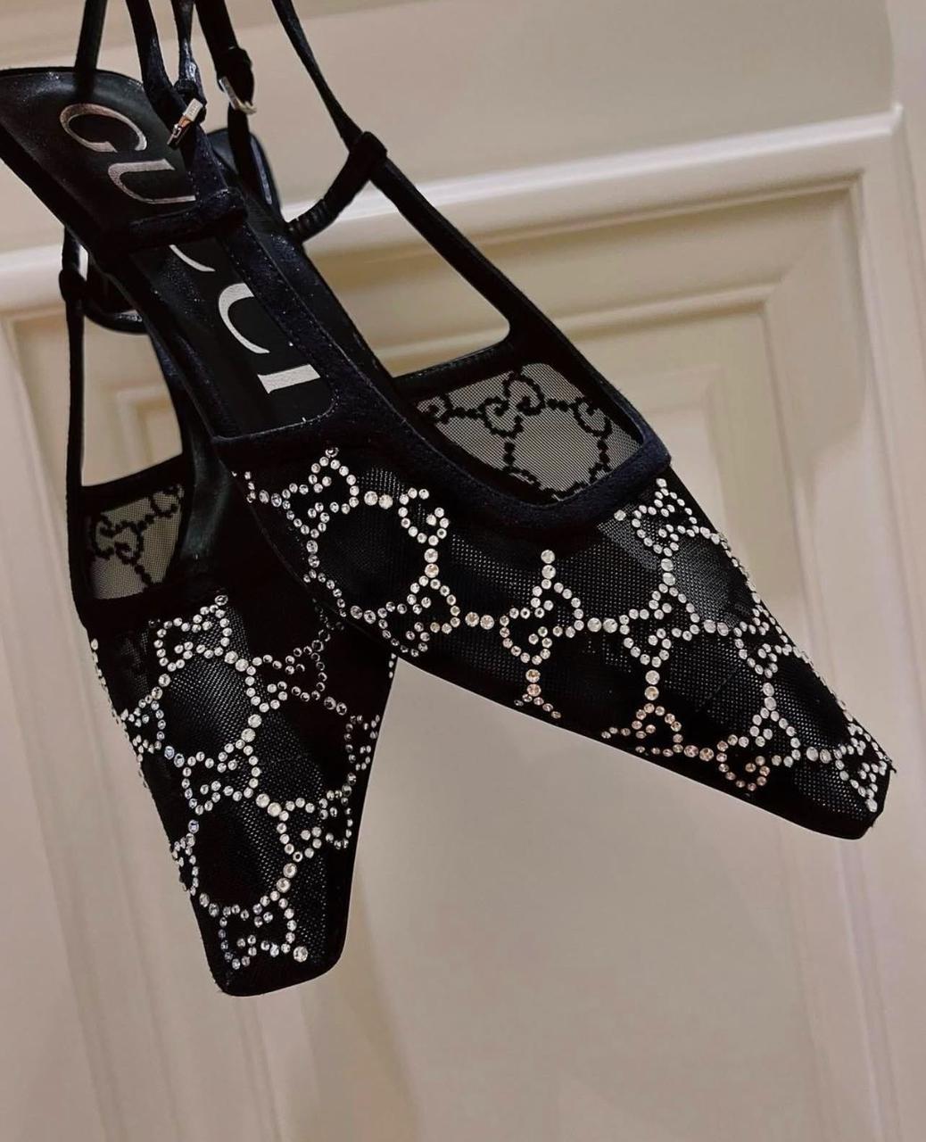 GUCCI WOMEN’S SLINGBACK PUMPS – Women Heels (Black)