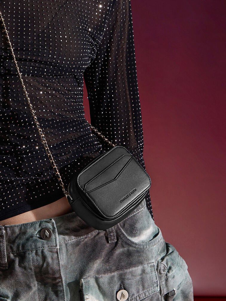 CHARLES & KEITH ARWEN QUILTED MINI BAG – Women Bag (Black)