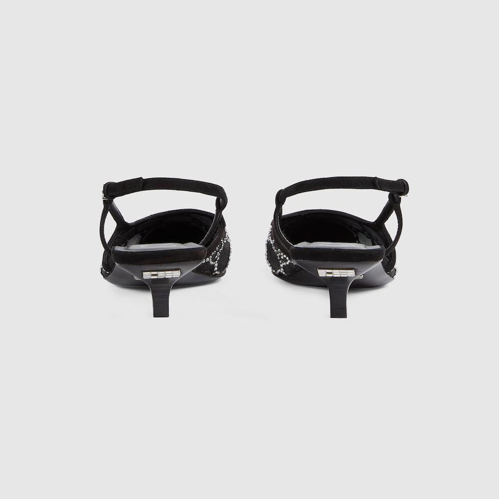 GUCCI WOMEN’S SLINGBACK PUMPS – Women Heels (Black)