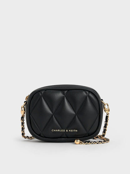 CHARLES & KEITH ARWEN QUILTED MINI BAG – Women Bag (Black)