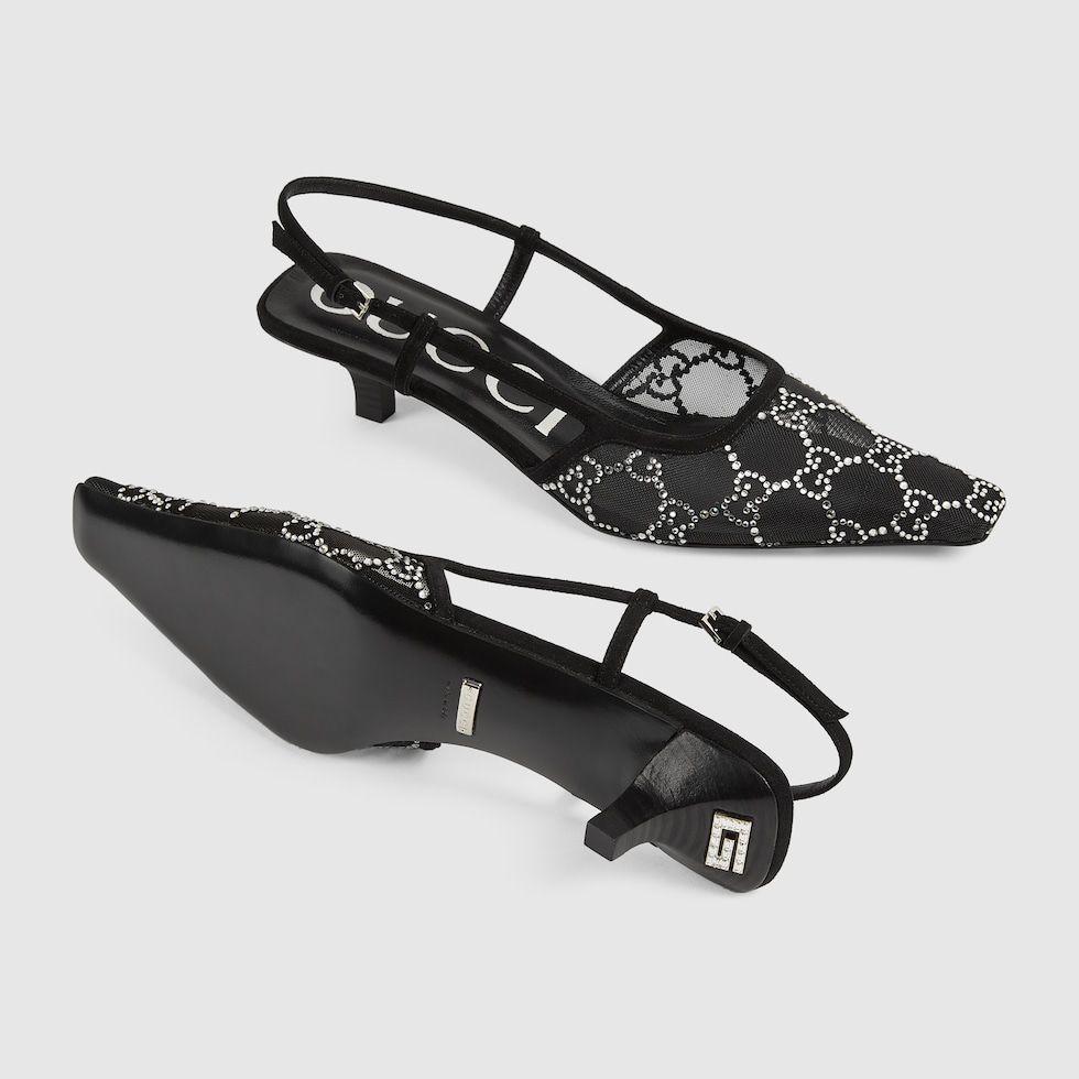 GUCCI WOMEN’S SLINGBACK PUMPS – Women Heels (Black)