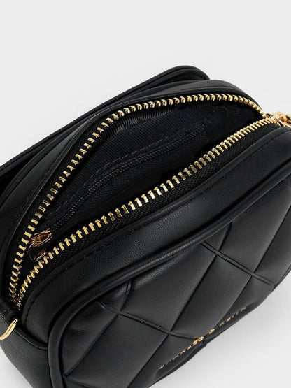 CHARLES & KEITH ARWEN QUILTED MINI BAG – Women Bag (Black)